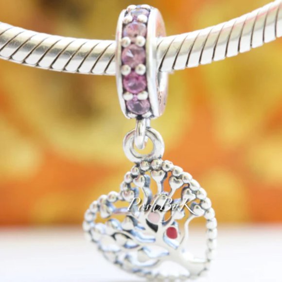 Pandora Jewelry Pandora Pink Family Tree Dangle Charm 796592czsmx pandora-jewelry-pandora-pink-family-tree-dangle-charm-796592czsmx